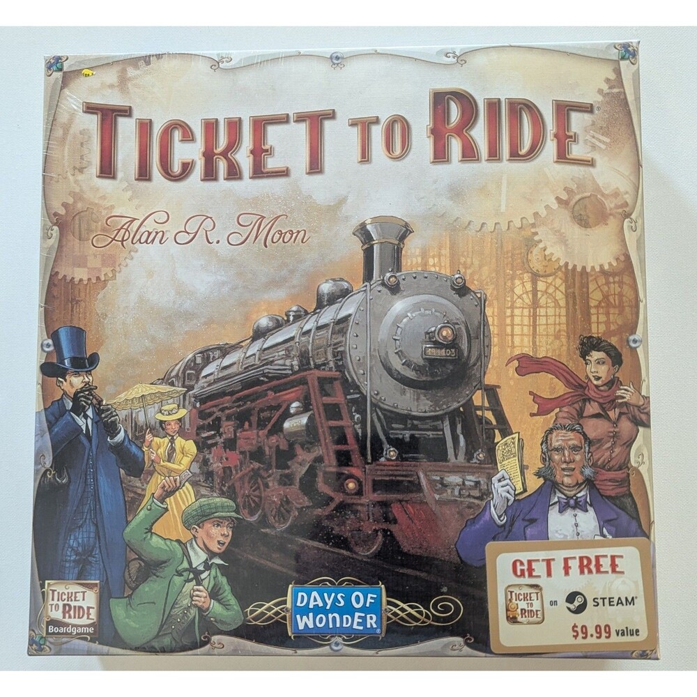 Ticket To Ride Board Game (Alan R. Moon) Days of Wonder Board Game NEW & SEALED